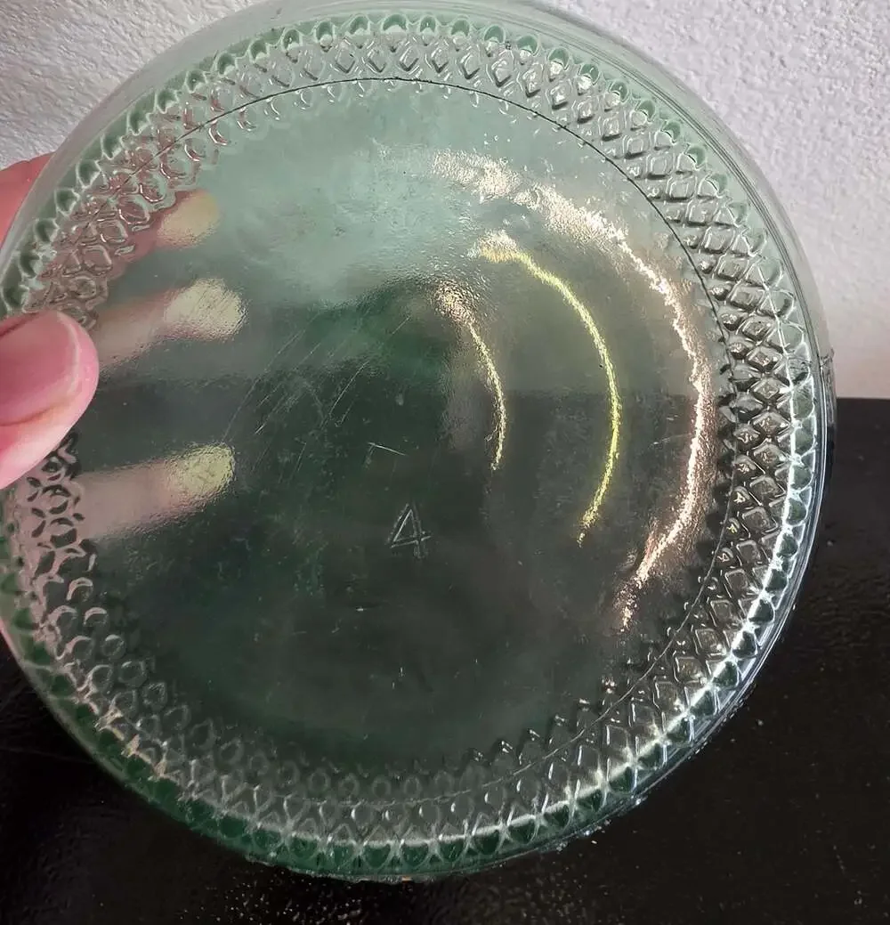 Vintage Green Glass Wine One Gallon Jug with Finger Loop